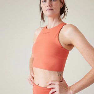 NWT - Athleta Conscious Crop Train Sports Bra Persimmon Orange Small workout